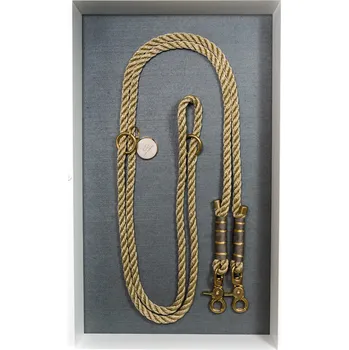 Vodítko pro psa SvětTlapky Luxusní vodítko pro psy MIA PŘEPNI - Zlaté Délka: 2 m, Průměr lana (plíšek není součástí produktu): 8 mm