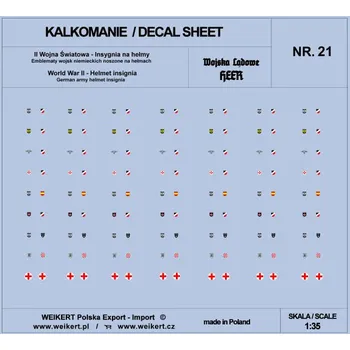 Plastikový model 1/35 German Helmet Insignia WWII - HEER 21