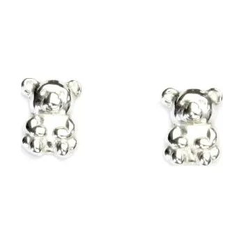 Náušnice Stříbrné náušnice medvídek - NŠ716 (Náušnice na šroubek medvídci)
