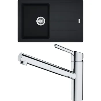 Granitový dřez Set Franke G188 (dřez BFG 611-78 Onyx + baterie FC 3055.031 ORBIT Chrom) 114.0650.587