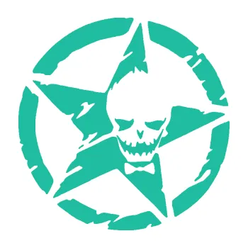 Samolepící dekorace SAMOLEPKA Hvězda army 007 pravá joker (25 - tyrkysová) NA AUTO, NÁLEPKA, FÓLIE, POLEP, TUNING, VLASTNÍ TEXT, TISK, AUTOSAMOLEPKY.cz, POLEPY, OBRÁZEK, LOGO, SAMOLEPKY