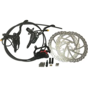 Brzda na kolo Sada hydraulických brzd natlakovaný komplet s brzdiči + kotouče 180mm