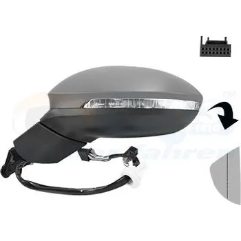 Auto zrcátko Vnější zpětné zrcátko VAN WEZEL 5711807