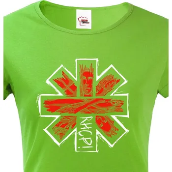 Dámské tričko Dámské tričko Red Hot Chili Peppers, Barva Zelená, Velikost XL, Canvas Dámské tričko s krátkým rukávem Bezvatriko.cz 1885