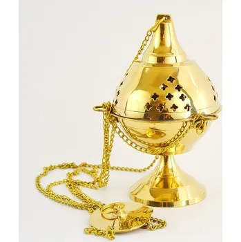 Kadidelnice chrámová 20 cm, mosaz