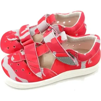 Dívčí polobotky Barefoot sandály PINK MILITARY (BF 0001/SD/W/NP), Beda Barefoot Velikost: 30