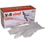 Rukavice vinylové V-R bezpudrové vel.L 200ks