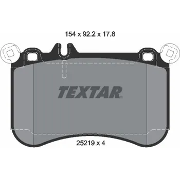 Brzdová destička Sada brzdových destiček, kotoučová brzda TEXTAR 2521901