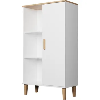 Vinotéka Vitrína DENVER 120 cm bílý/dub hickory