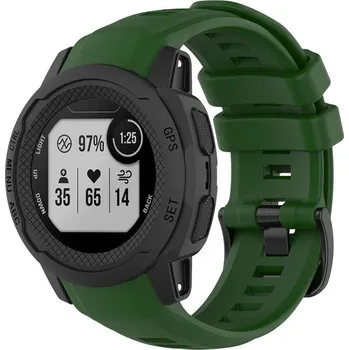 eses Silikonový řemínek pro Garmin Instinct a Instinct 2 - Tmavě zelený