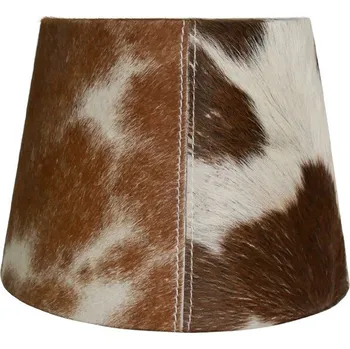 Stínidlo Stínidlo na lampu z hovězí kůže - hnědo bílá - 15*20* h 15cm