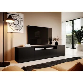 Televizní stolek TV stolek na plastových nožkách Logan - černá