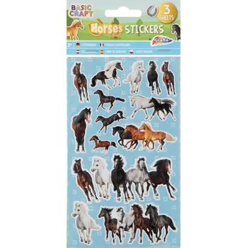 samolepka Samolepky - koně 3 aršíky