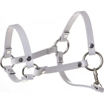 Hobby horsing Ohlávka - světle šedá koženka (vel.S)