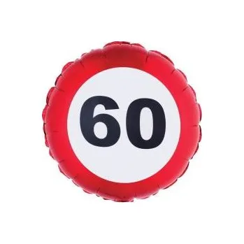 Balón foliový dopravní značka 60 let - 46 cm