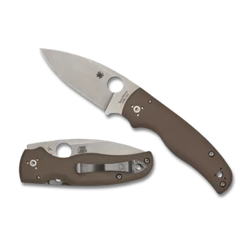 kapesní nůž Spyderco Shaman G10, zavírací nůž s klipem, hnědý C229GPBN15V