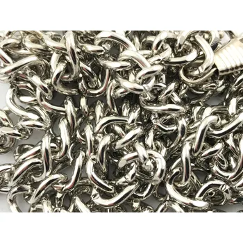 Řetízek Řetízek na kabelku stříbrný 5 mm- 110 cm (Řetízek na kabelku stříbrný 5 mm- 110 cm)