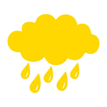Samolepící dekorace Déšť 001 levá mrak a kapky (13 - jasně žlutá) SAMOLEPKA NA AUTO, NÁLEPKA, FÓLIE, POLEP, TUNING, VLASTNÍ TEXT, TISK, AUTOSAMOLEPKY.cz, POLEPY, OBRÁZEK, LOGO, 3D STICKERS