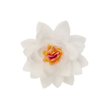 Jedlá dekorace na dort Jedlá dekorace - LOTOS bílý 7 cm / jedlý papír 15 ks