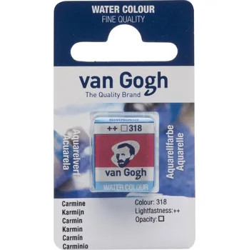 Vodová barva Akvarelová barva v půlpánvičce Van Gogh - 318 Carmine