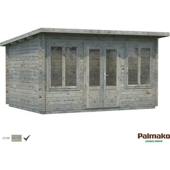 Zahradní domek Zahradní domek Palmako LISA 11,5 m2 - Tmavě šedá imregnace (420x320 cm tl. 34 mm)