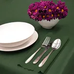 Nešpinivý / teflonový látkový ubrus UNI 3046 TMAVĚ ZELENÁ, 140x220cm (obdélník)