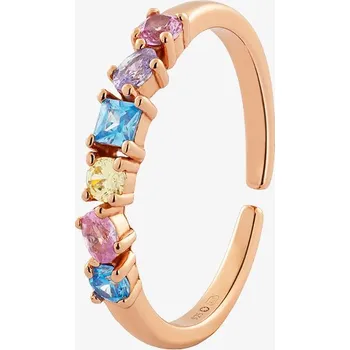 Prsten Rosegold stříbrný prsten Valencia s kubickou zirkonií Preciosa Velikost prstenu: průměr 16,5-17,4 mm, CZ 52-55