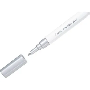 Popisovač akrylový Pilot Pintor 4074, F, 1 mm, stříbrný
