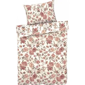 Povlečení KSTL 2-dílné ložní povlečení Renforcé, 140 x 200 cm, 70 x 90 cm květiny/bílá