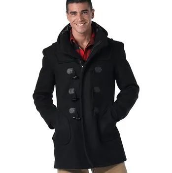 Kabát NAVY vlněný černý L - Na prodejně