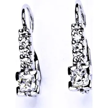 Náušnice Stříbrné náušnice čiré zirkony - VE59 (Stříbrné náušnice s čirými zirkony)