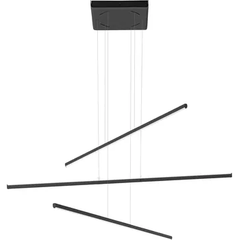 Linea Light Straight_P3, černé subtilní svítidlo nad stůl, 34W LED 2700K, 102x73cm