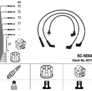 Zapalovací kabel Sada kabelů pro zapalování NGK 8517