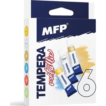Výtvarná barva Temperové barvy, 6 barev, METALICKÉ, 6ks/bal.