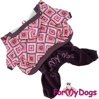 Obleček pro psa FOR MY DOGS Obleček – overal SQUARES Velikost: 14/M