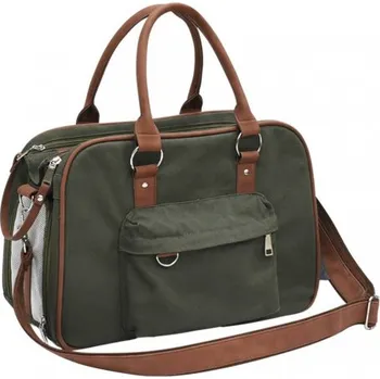 Taška pro psa a kočku Nobby Nobby Perka elegantní cestovní taška do 6 kg tm. zelená