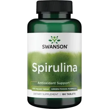 Přírodní produkt Swanson Spirulina, 500 mg, 180 tablet