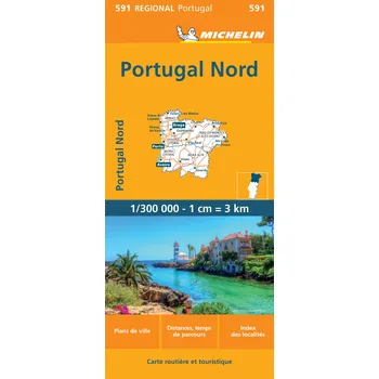 Michelin mapa Portugal north 1:300 t.