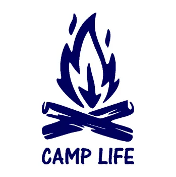 Samolepící dekorace SAMOLEPKA Camp life 001 kempování (23 - tmavě modrá) NA AUTO, NÁLEPKA, FÓLIE, POLEP, TUNING, VLASTNÍ TEXT, TISK, AUTOSAMOLEPKY.cz, POLEPY, OBRÁZEK, LOGO, SAMOLEPKY