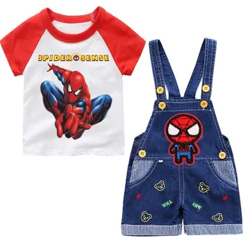 Dětský letní set Spiderman - tričko a šortky s laclem Barevná varianta: Červená, Velikost: 110