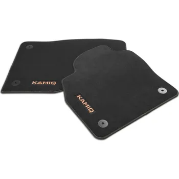 autokoberec Sada textilních koberců Prestige - Škoda Kamiq měděný nápis