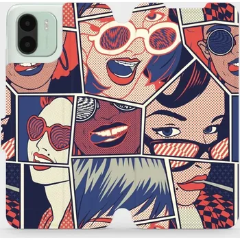 Pouzdro na mobilní telefon Flipové pouzdro Mobiwear - Xiaomi Redmi A2 - VP18P Komiks (Knížkové flip pouzdro, obal, kryt na mobil Xiaomi Redmi A2 - VP18P Komiks, materiál Umělá kůže + TPU - ochrana 360°, stojánek, silikonová vanička, magnetické zavírání)