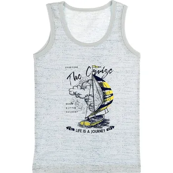 Pánské oblečení EVONA a.s. Chlapecký nátělník se širokými ramínky H sv.modrá - TILKO CHL H SV.MODRÁ 134