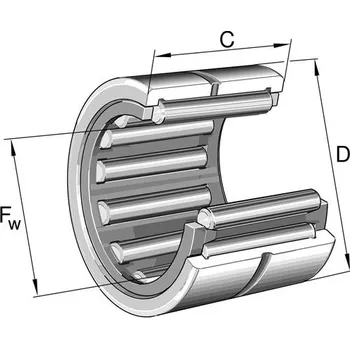NK 15/20-XL - jehlové ložisko bez vnitřního kroužku