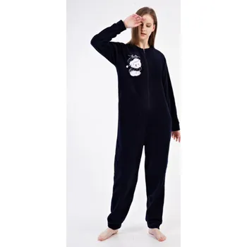 Dámský overall Dámský overal Kotě s čepicí, velikost S (Overaly, pyžamo s kočkou, kočka)