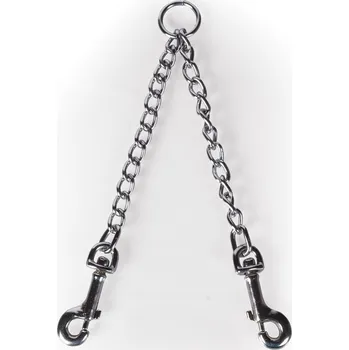 Vodítko pro psa Řetízková rozdvojka, 2x 19cm