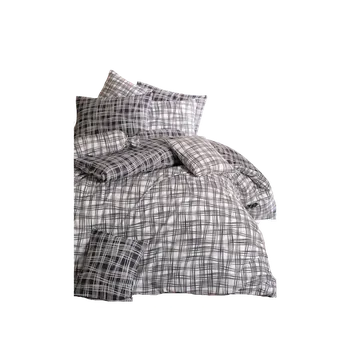 Bytový textil TipTrade s.r.o. Bavlněné povlečení Straw Černé 220x200 + 2x 70x90 cm