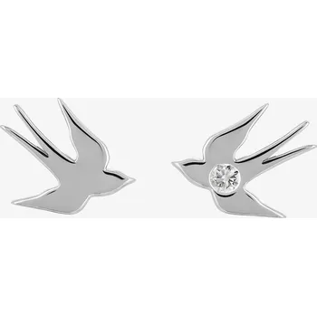 Náušnice Stříbrné náušnice Avignon, vlaštovka s kubickou zirkonií Preciosa