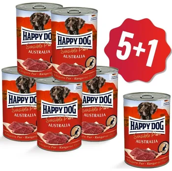 Krmivo pro psa Happy Dog Känguru Pur Australia - klokaní 6x400 g Set 5+1 ZDARMA