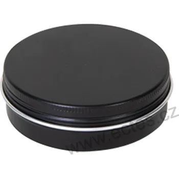 Dóza na potraviny ALUMINIUM BLACK černá kulatá hliníková dóza na kosmetiku 30 ml